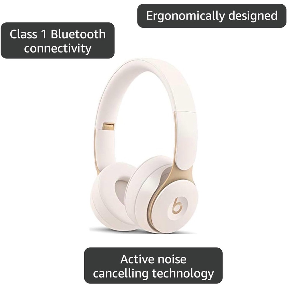Beats Solo Pro Wireless NC On-Ear Headphones - More Matte Collection Ivory